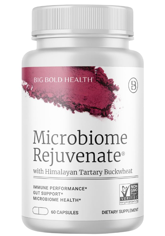 BÜYÜK BOLD SA Microbiome Rejuvenate Prebiyotik + Probiyotik Supplement for Gut Health & Immune System Support - Immune-Active Himalaya Tartary Buckwair - Gluten-Free (60 Vegetarian Capsules)