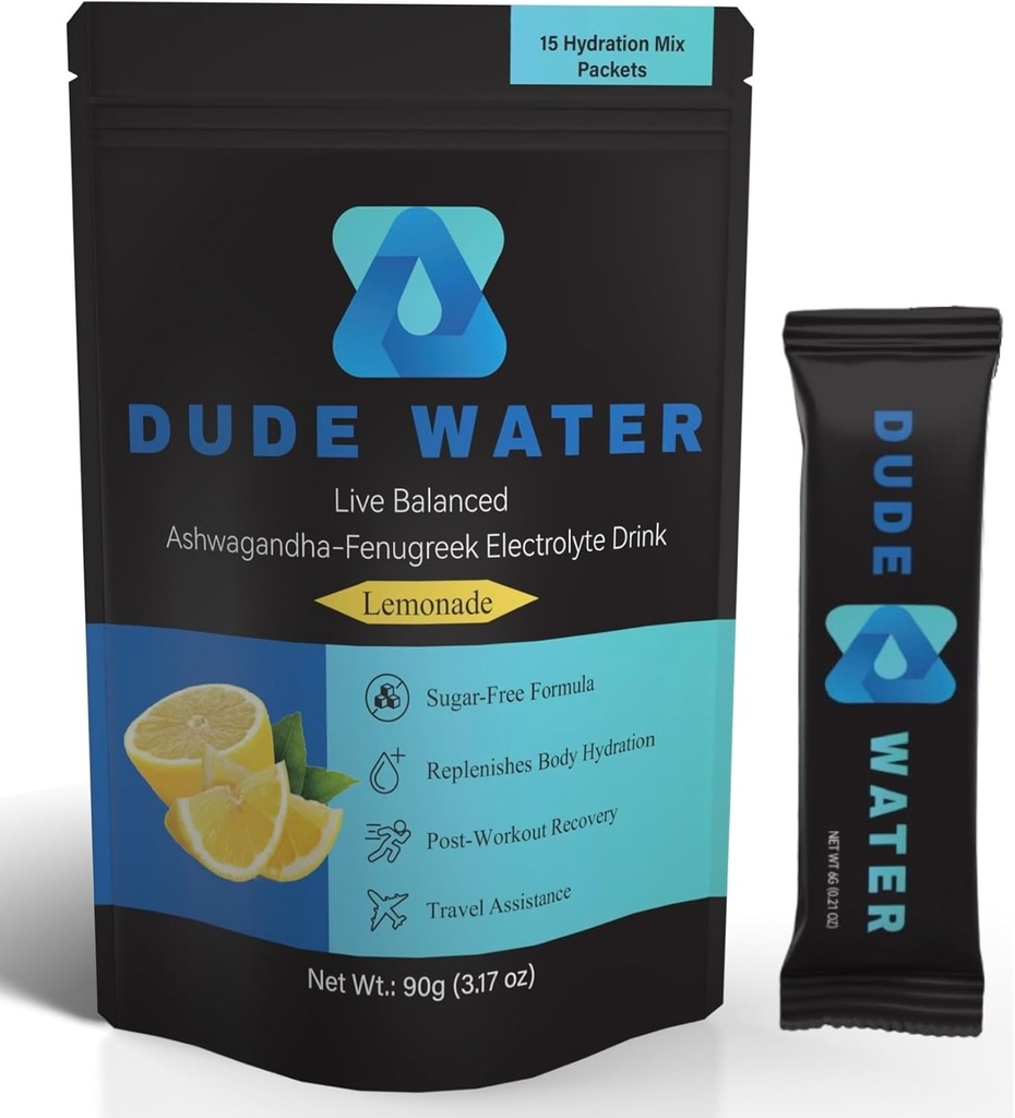 Hydration Supplement Mix - Electrolyte Toz Ashwagandha, Fenugreek ve Essential Vitaminler ile birleşir. Replenishes Hydration, Supports Energy, Hormon Health, Strength, and Recovery.