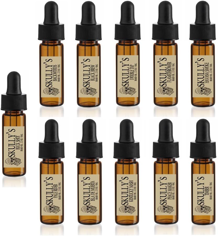 Skully'nin Ayılı Petrol Örnek seti (11) 5 ml camları, seyahat paketleri