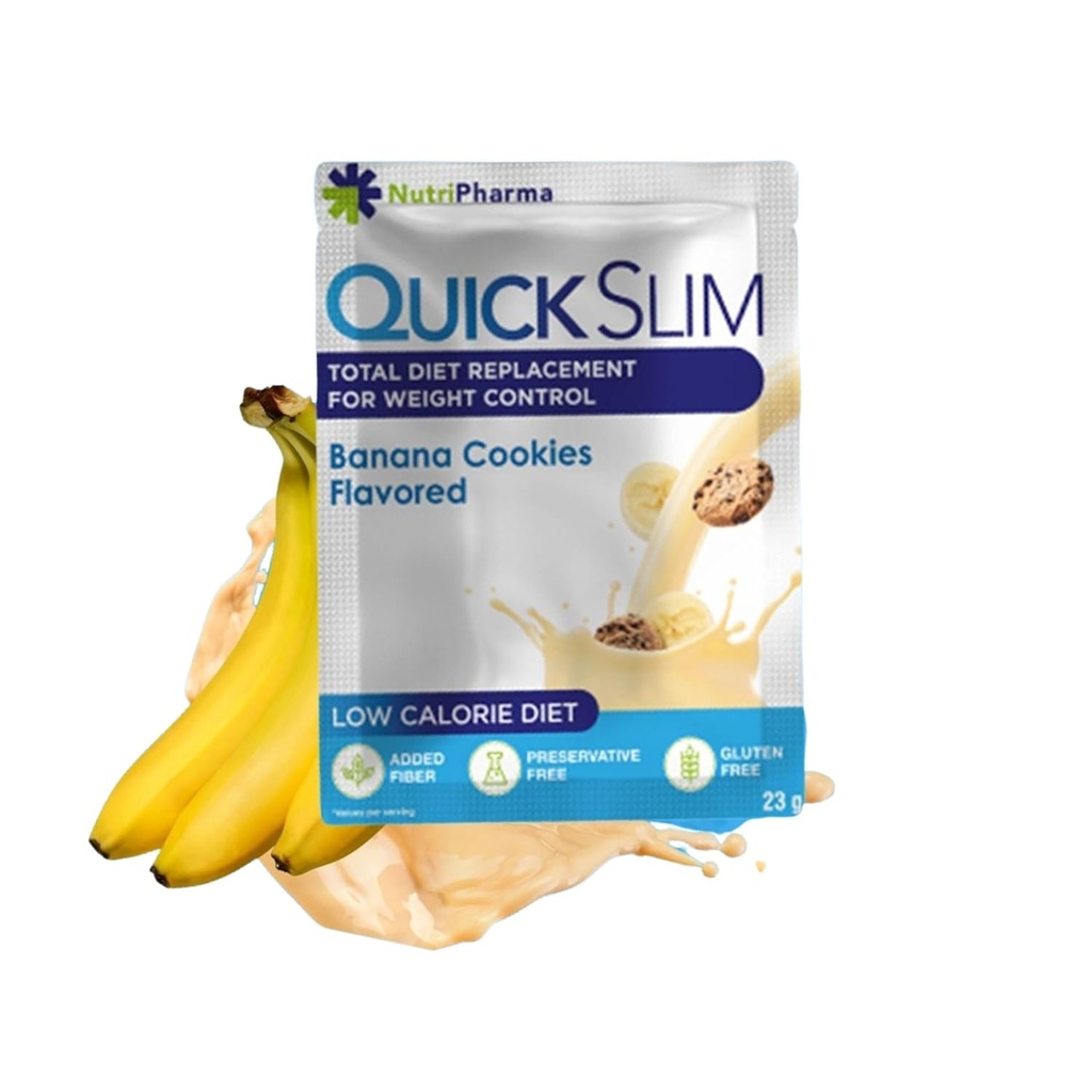 Hızlı Slim High protein Kilo Kaybı Kadınlar ve Erkekler için Shakes, Tamam Meal Yenileme Toz, Low Carb Diyet Shakes, Intermittent Fasting, Keto, Gluten Free (1 hizmet, Banana Cookies)