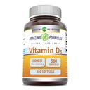 Amazing Formulas Vitamin D3 (Cloncalciferol) Tamam | 5000 I per Service | 360 Softgels | Non-GMO | Gluten-Free | Made in USA