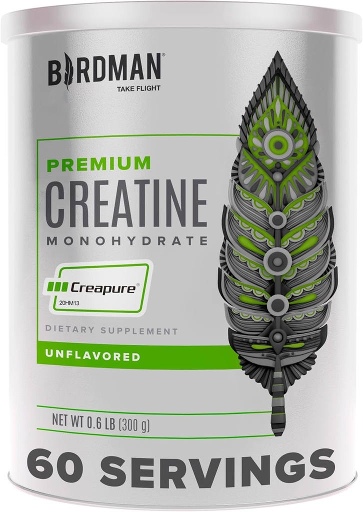 BIRDMAN High-Purity Kretine Monohidrat Unflavored Toz, Pre-Workout, High Performance | 300g
