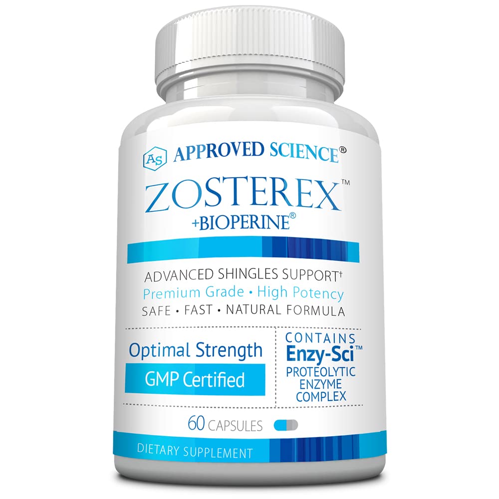 Onaylanmış Bilim Zosterex - Ekstra-Strength L-Lysine 1000 mg, B Kompleks, çinko - Immune Support & Cold Sore Treatment - 60 Vegan Capsules - 1 Şişe Tedavisi - 60 Vegan Capsules - 1 Şişe