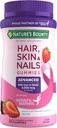 Nature's Bounty Optimal Solutions Advanced Hair, Skin, Nails, 2X Biotin, 80 Strawberry Gummies, 40 Toplam Hizmetler