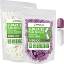 XPRS Nutra Vegan Boyutu 00 Ayrılı Kapsüller - 100 Kont Premium Boş Kapsüller Çantada Ayrıştı - 00 DIY Supplement (Lavender/Beyaz)