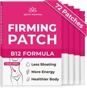 B12 Patches ( 72'nin paketi) - Kadınlar için% 100 Doğal Vitamin Patch, Enerji ve Vücut Desteği, Öz-Yetişkinlikli Zorluklar - Gelişmiş Formula