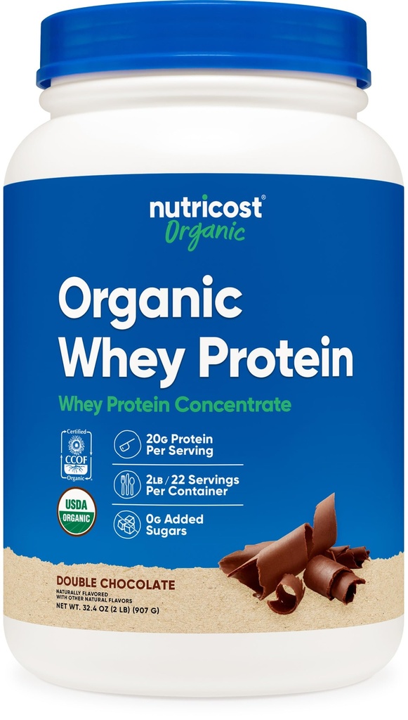 Nutricost Organik Whey Protein Yoğunluğu, Çift Çikolata Flavored, (2LBS) - Gluten-Free, Non-GMO