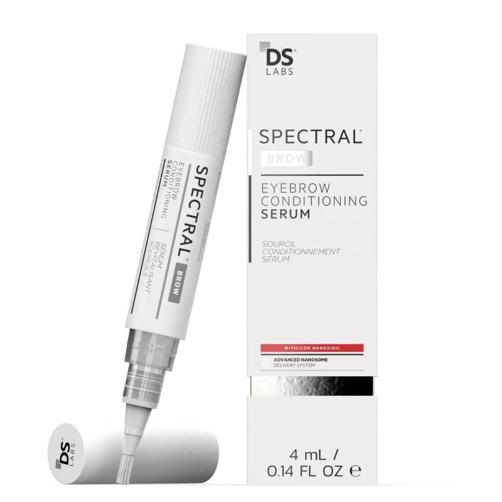 DS Labs Spectral. BROW Eyebrow Duruming Serum - Supports Fuller, Saber, Brows, Nanoxidil, Retinol & Hyaluronic Acid, Paraben Free, Sulfate Free, Cruelty Free,
