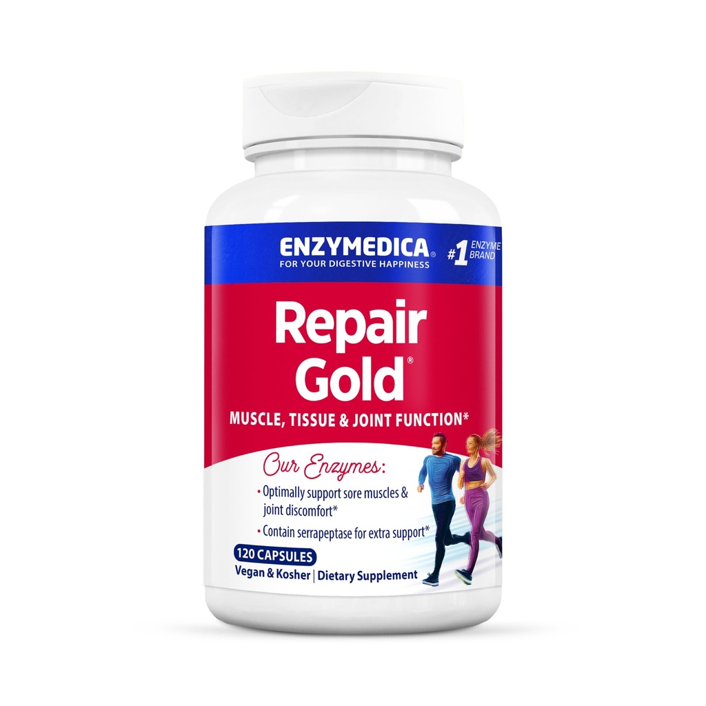 Enzymedica, Tamir Altın, Proteolytic Enzymes, Ortak Destek Supplement, Serrapeptase ile 120 Kont