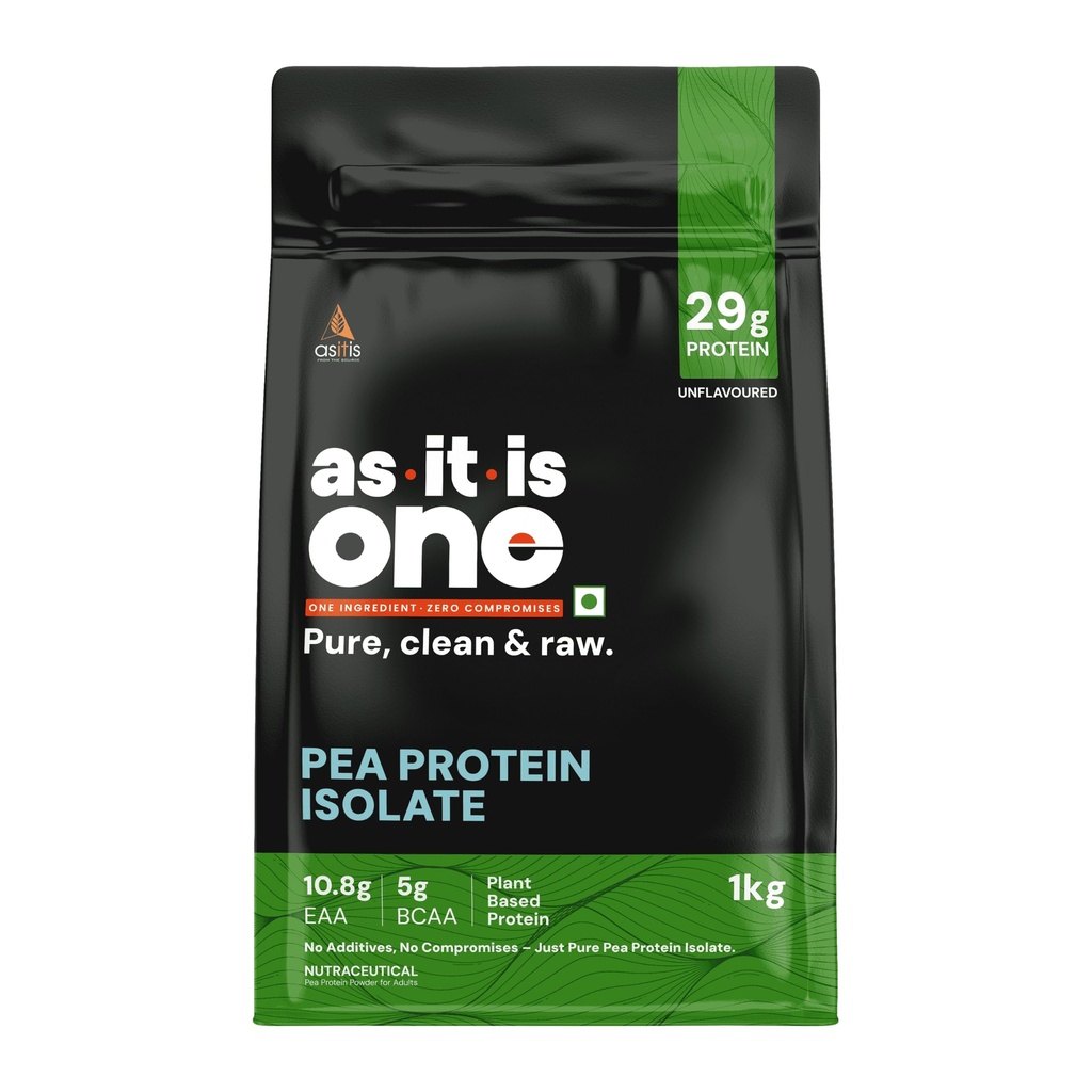 AS-IT-IS Beslenme Pea proteini | Meal Supplementation | Vegan Plant Protein | Digest - Vegan & Gluten-free No Preservatives (1000 Gms/35.2 Oz)