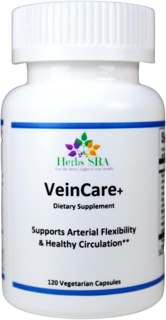 VeinCare Herbal Supplement - Sağlıklı Veinler için Doğal Destek - Rutin, At Chestnut, Grape Tohum, Bilberry, Nattokinase - Optimal Vein Fonksiyonlar