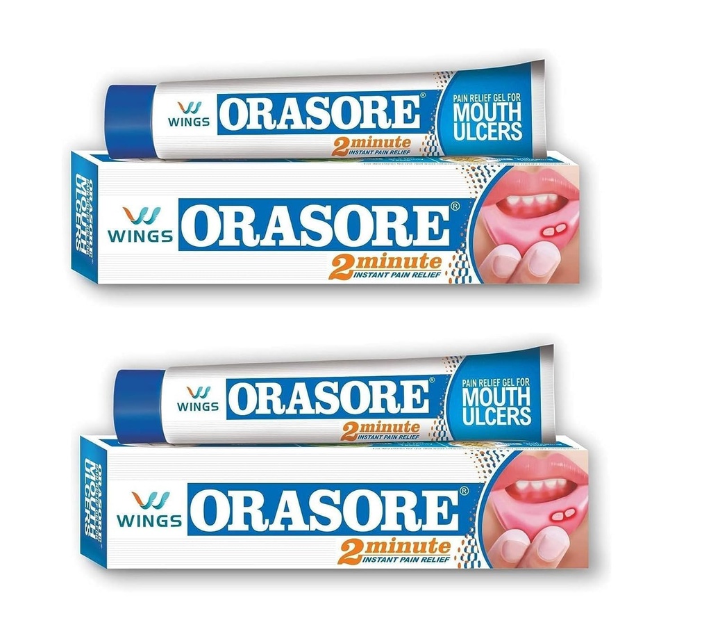 (Pack of 2) Orasore Mouth Ulcer Relief Gel (12gm each) - eczanelife