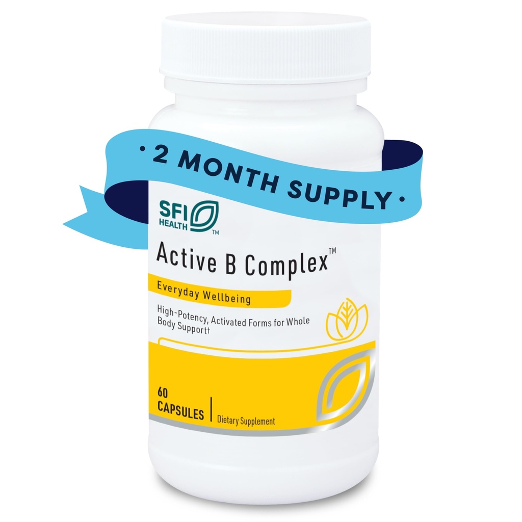 Klaire Labs SFI Health Active Methylated Vitamin B Complex, 60 Capsules
