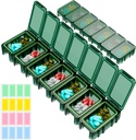 Restree Weekly Pill Organizer, 7 bölüm Portatif Pill Box Bir Gün, Moisture-Proof Travel Pill Case, Pill Storage Box for Vitamin, Medicine, Fish Oil/Supplements (Green)