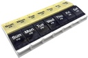 EZY DOSE Push Düğmesi (7-Day) Pill Case, Tıp Planlayıcı, Vitamin Organizecı, 2 Bir Gün, AM/PM Konteyner, X-Large Karşılaştırmaları, Arthritis Friendly, Easy to Use, Clear Lids, Blue/Yellow,