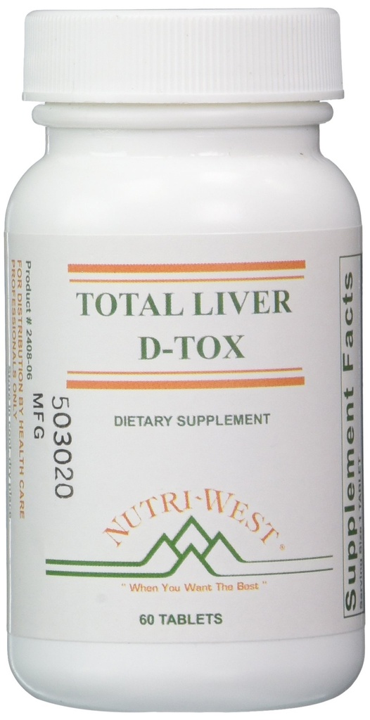 Nutri-West Total Liver D-Tox - 60 Tablet, Beyaz