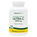 Natures Plus Ultra C W/Rose HIPS, Sustained salıverildi - 2000 mg, 90 Vejetaryen Tabletler - maksimum Potency Immune Support, Antioxy - Free-Radical Defense - Gluten-Free - 90 Servisler
