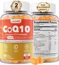 Sugar-Free CoQ10 200mg Gummies - Coenzyme Q10 w/Taurine, Vitamin E, C, B6, B12, Zinc - High Absorption CoQ10 Supplement for Antioxidant, Cellular Energy & Hear-t Health, Vegan 120 C