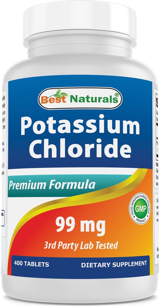 En İyi Doğallar Potasyum Klorid Tamam 99 mg 400 Tablet - 3. Parti Lab Testedildi