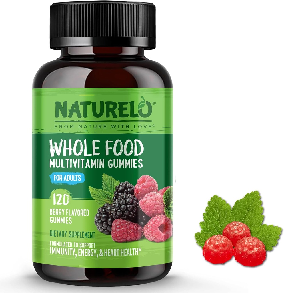 Yetişkinler için tüm yiyecek Gummies - Erkekler ve Kadınlar için Çok Fazla Vitamin - 120 Vegan Gummies