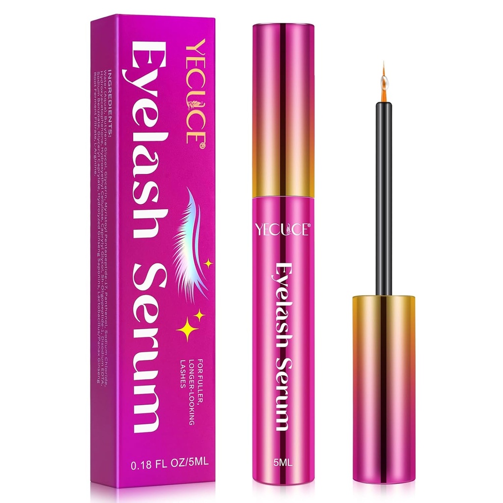 Lash Serum,5ML Lash Serum for Eyelash growth, Premium Eyelash Growth Serum for Longer, Fuller, ve Tier Lashes, The Power of Nature for Mesmerizing Lashes