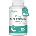 Melatonin 10 mg Tabletleri - Hızlı Yayın Doğal Gece Uyku Yardımı Yetişkinler için. (300 Kont)