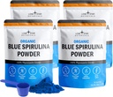 Organik Blue Spirulina Toz, 120 Hizmet - 100% Saf Superfood Blue-Green Algae, Doğal Gıda Parlaklar ve Protein İçleri için Renklendirme - GMO, Gluten-Free, Vegan + USDA sertifikalı, No Fishy