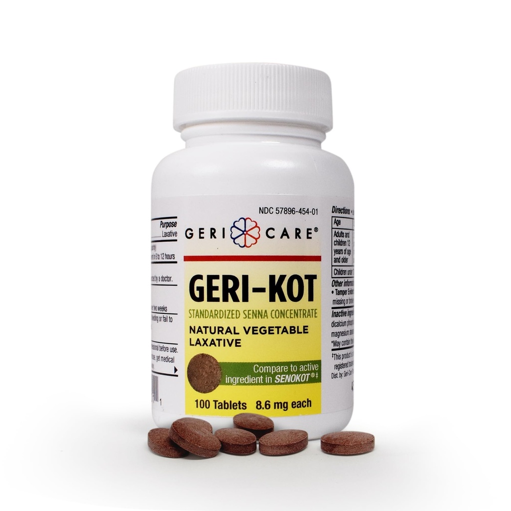 Back-KOT Senna Laxative & Stool Softener Tabletler, 100ct| Doğal Sebze Stimulant Laxative| Smooth Bowel Movement Senna Tabletleri| Hızlı Teklif, 8.6mg Sennosides Laxative