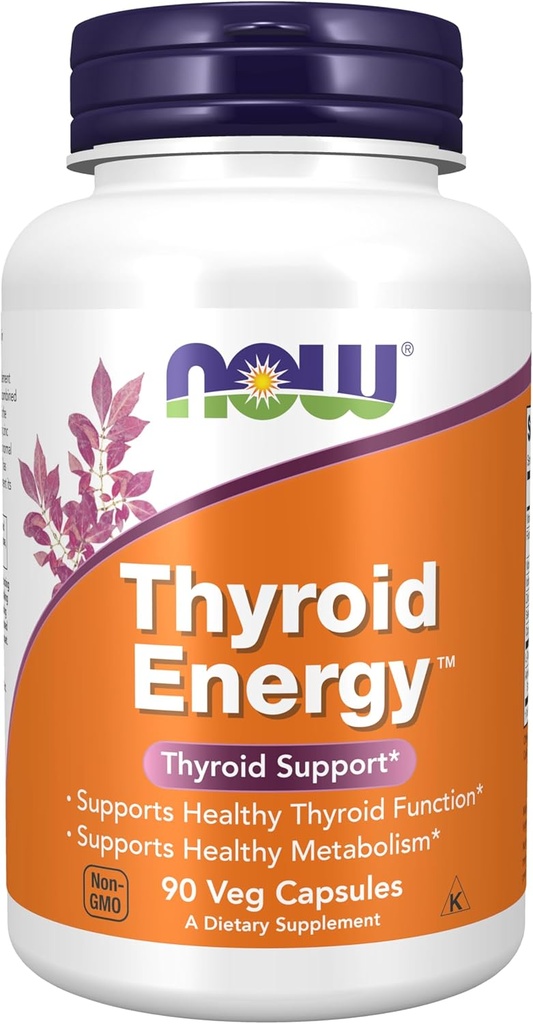 Şimdi Gıdalar Tamamlıyor, Tiroid EnerjiTM, Iodine ve Tyrosine artı Selenyum, çinko ve Copper, 90 Veg Capsules