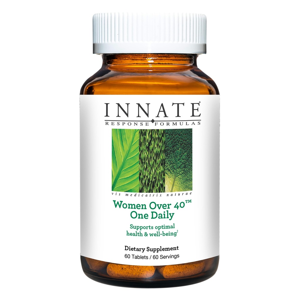 INNATE Response Formulas Women Over 40 One Daily - Daily Multivitamin For Women Over 40 - A, C ve E - Vegetarian, Non-GMO - 9 Yiyecek Allergens olmadan - 60 tablet (60 Hizmet)