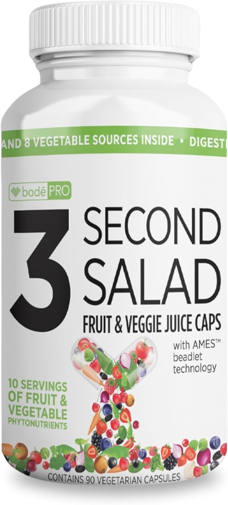 BODEPRO Bode Pro 3 İkinci Salad | Phytonutrient Rich Fruit and Veggie Supplement, Antioksi ve Digestive Enzyme Formula | Non-GMO Veggie Capsules | 90 Countytonutrient Rich Fruit and Veggie Supplement, Antioksi and Digestive Enzyme Formula | Non-GMO Veggie Capsules | 90