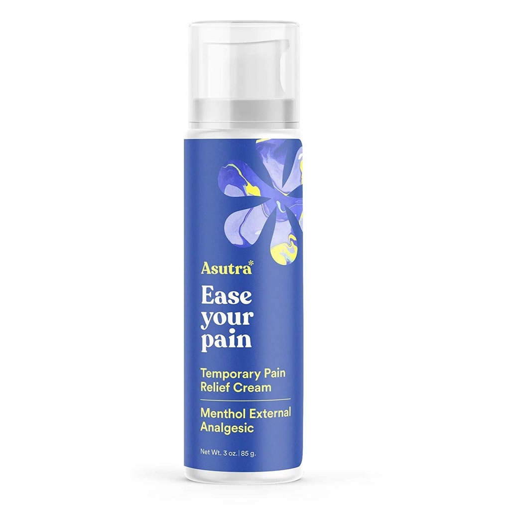ASUTRA Relief Cream, 3 oz - Soğutma Sensasyon, Kas Discomfort ve Soreness, 4% Menthol, Arnica Montana ve Dimetil Sulfone (MSM)