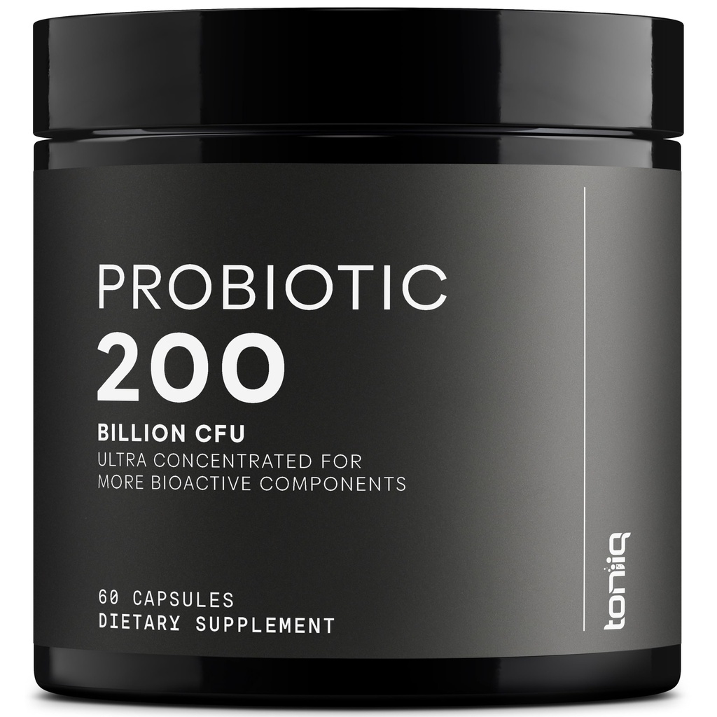 Toniiq 200 Milyar CFU Probiyotik Supplement 30 Gerçekleştirilmiş Üçüncü Taraflı Test Edilen Strains - Tam Raf-Stable Probiyotikler Formula Prebiyotik Mix - Genişletilmiş Yayın Kapsülleri