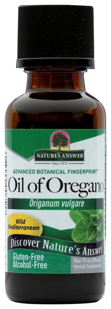 Nature's Answer Oil of Oregano Leaf | Sağlıklı Intestinal & Digestive Function | Genel olarak İyi Sağlık ve Sağlık | Gluten-Free, Alkol-Free & Noservatives 1oz