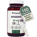 PRISTINE'S Apigenin Uyku Kapsülleri için Tamam - 50 mg 150 Gün Supply - Prostate & Sleep Support Chamomile Toz'da Rahatlama, Sağlıklı Ağlama, Beyin ve Kalp Sağlığı ve Immunity