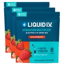 Sıvı I.V.® Hydration Multiplier - Strawberry | Elektrolyte Toz İçecek Mix | 3 Pack (48 Hizmet)
