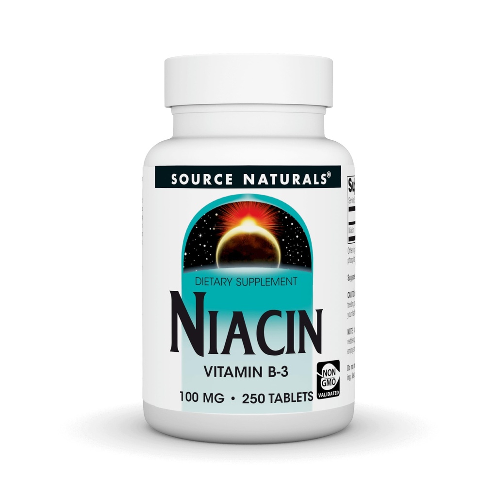 Kaynak Naturals Niacin, B-3, Non-GMO, 100 mg - 250 Tablet