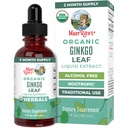 MaryRuth Organics Ginkgo Leaf Liquid Drops | Herbal Supplement | Nootropic | Circulatory System & Nervous System Health | USDA Organic | Non-GMO | Vegan | 60 Hizmet