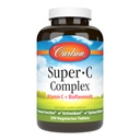 Carlson - Super-C Kompleksi, C + Bioflavonoyaklar, Immune Function & Optimal Wellness, Antioksi, 250 Vegetarian Tabletler