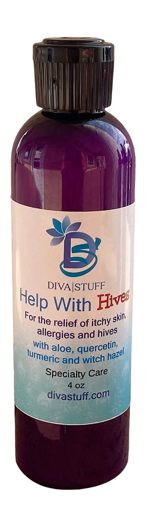 Diva Stuff Help with Hives, for The Relief and Prevention of Rashes, Hives, Itchy Skin, Red Itchy Bumps and More. All Natural Ingredients, 4 oz