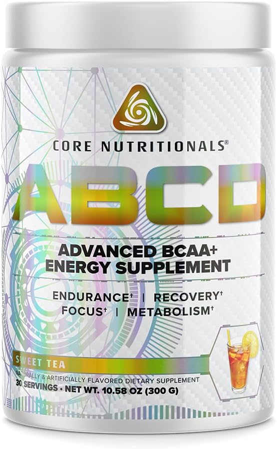Core Nutritionals Platinum ABCD Advanced BCAA Energy Supplement, Endurance, Recovery ve Focus 30 hizmet (Sweet Tea)