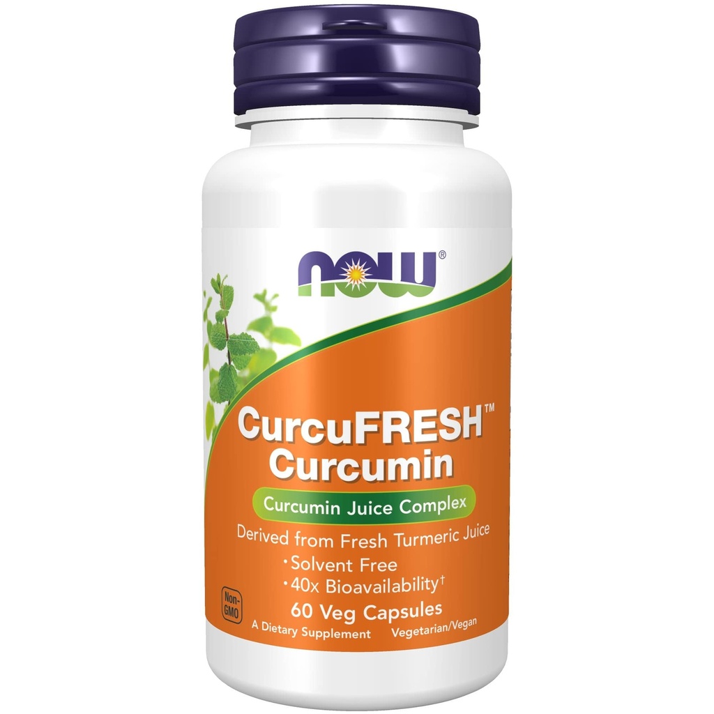 Şimdi Gıdalar Tamamlar, CurcuFRESHTM Curcumin, Fresh Turmeric Juice, Curcumin Juice Kompleksi, 60 Veg Capsules