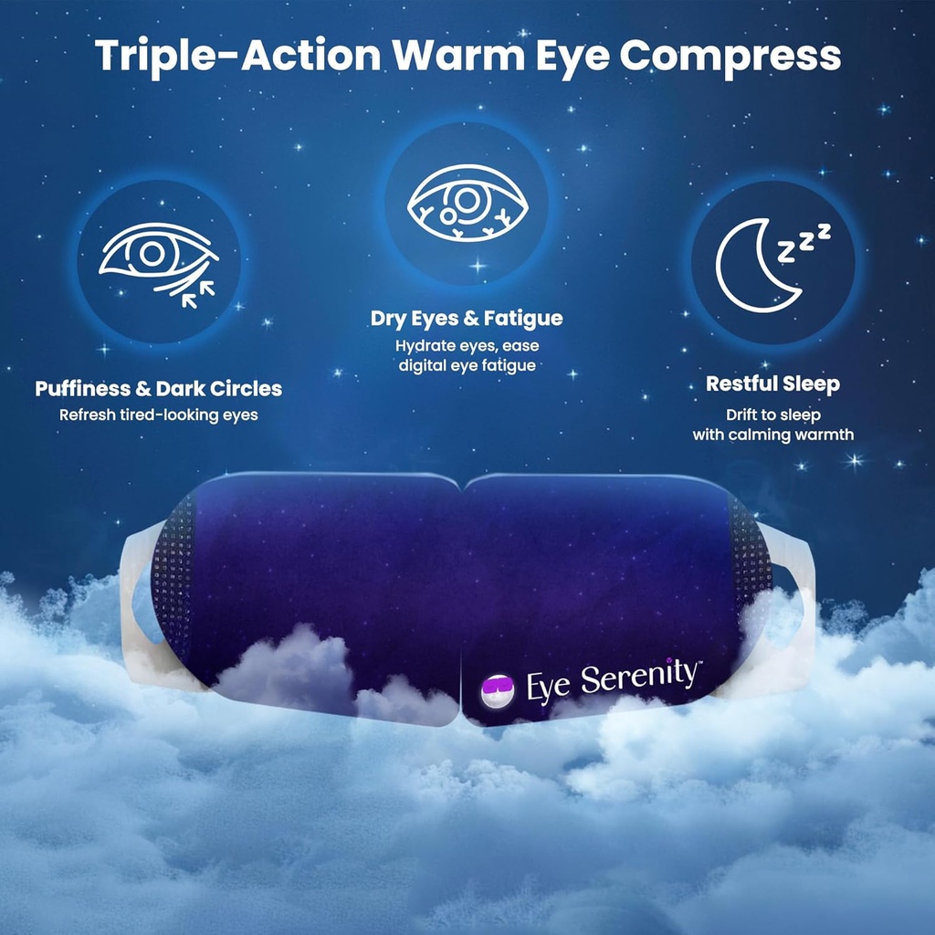 Steam Eye Mask Self-Heating Warm Compress for Kuru Eye, Fast Relief for Stye, Puffy Hassas Gözler - Uyku için Moist Heat Maske, 15 Pack