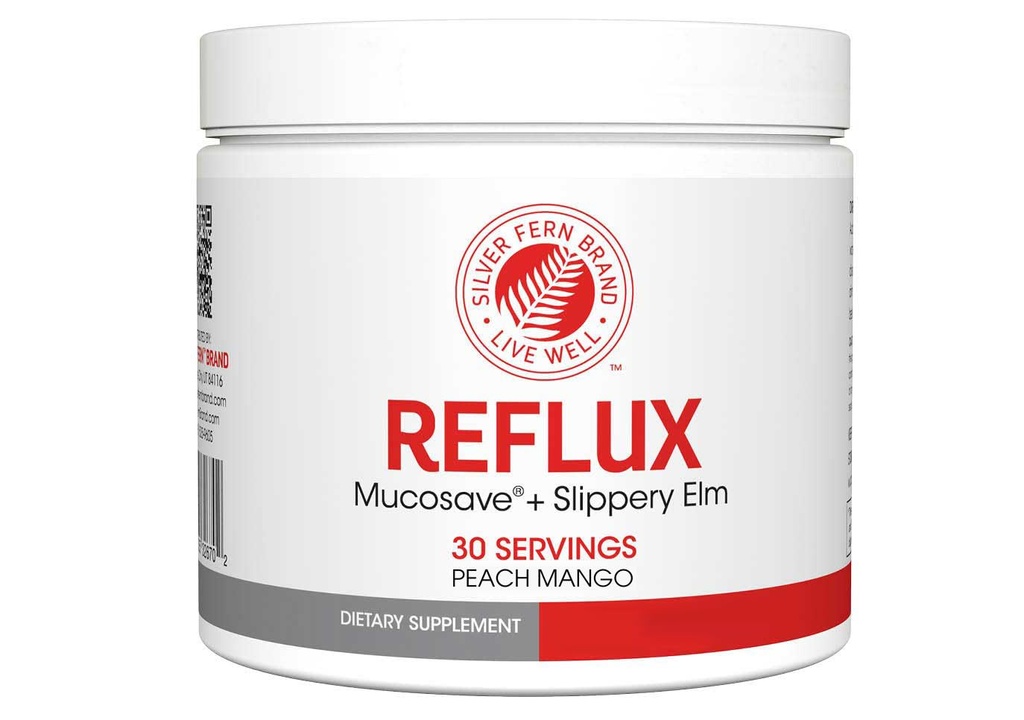 Reflux Digestive Supplement - Peach Mango Flavor - Her Tub = 30 Scoops = 30 Hizmet - Mucosave FG ve Terpery Elm Bark (1 Tub)