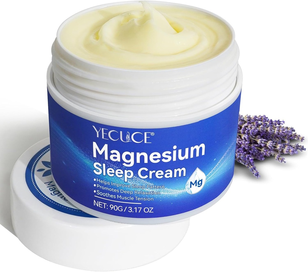 Ayaklar için Magnezyum Yağı, Ayaklar için Magnezyum Yağı, Magnezyum Lotion, Magnezyum Cream 3.17 OZ, Topical Magnezyum, Soothes Kas Ger, High Concentration Zechstein Topical Magnezyum