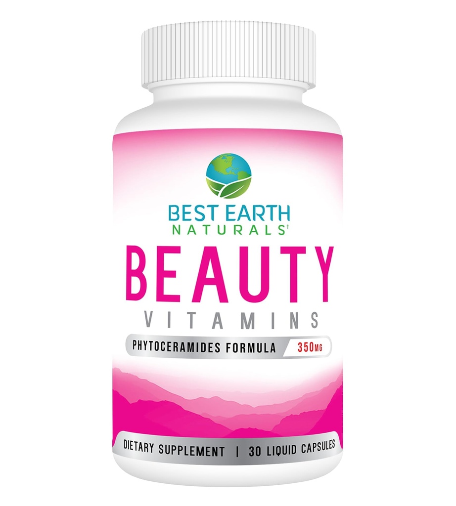 En İyi Dünya Doğalları Güzellik Vitaminleri Phytoceramid Pills - Skin Hydrating Support Supplement with Alfa Lipoic Acid and More to Help Hydrated Skin - Count 30