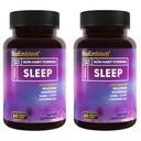 Melatonin, Valerian Root, Suntheanine & More | Sağlıklı Uyku Tamamı | Herbal Uyku Pills | 60 Capsules, 2 Packls
