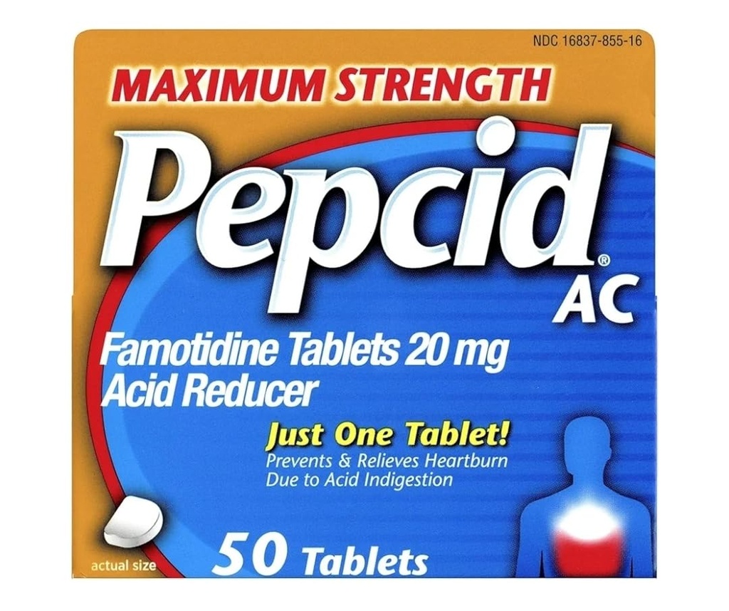Pepcid AC Asit Maksimum Güçlü Tabletler, 100-Count