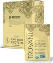 Truvani Vegan Pea Protein Toz | Banana Cinnamon | 20g Organik Plant Temel Protein | Tek Hizmet Seyahat Paketleri | 10 Hizmetler | Keto | Gluten & Dairy Free | Low Carb | No Ek Olmayan Şeker