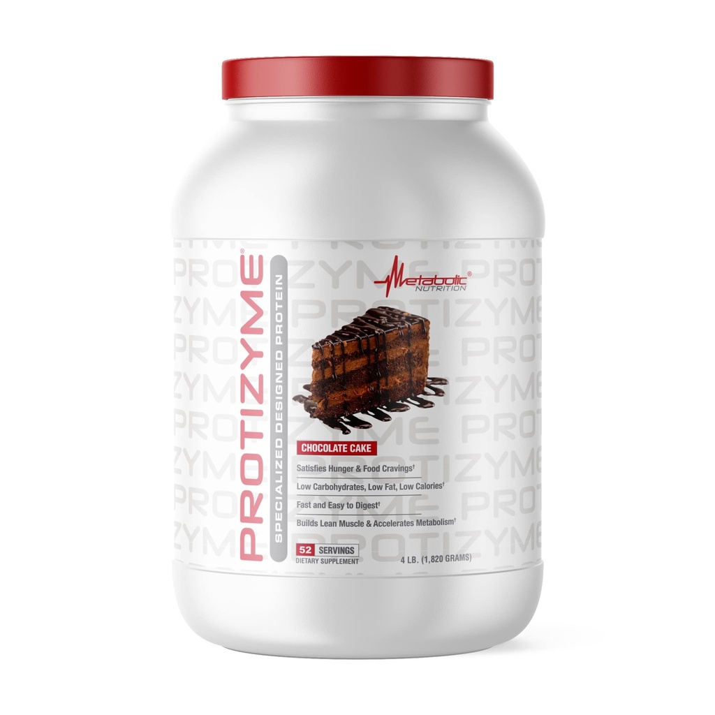 Metabolik Beslenme, Protizyme,% 100 Whey protein Toz, Yüksek Protein, Low Carb, Low Fat Whey Protein, Digestive Enzymes, 24 Temel Vitaminler ve Mineraller, 4 Pound, 52 Hizmetler